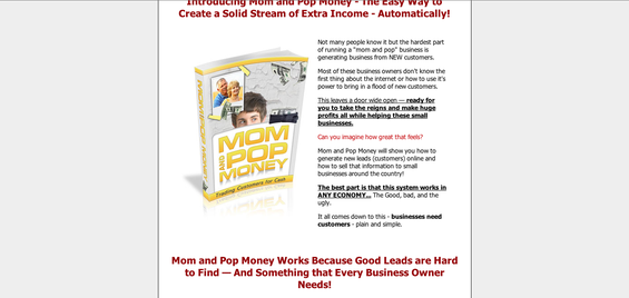 MomAndPopMoney.com sales letter