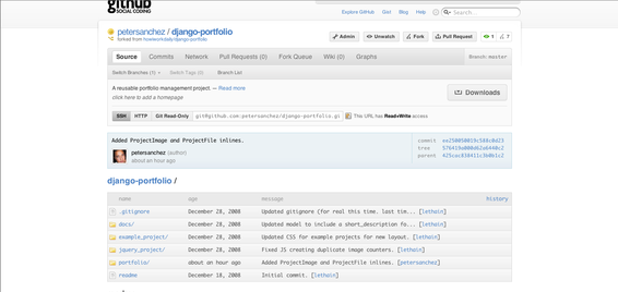 django-portfolio github page